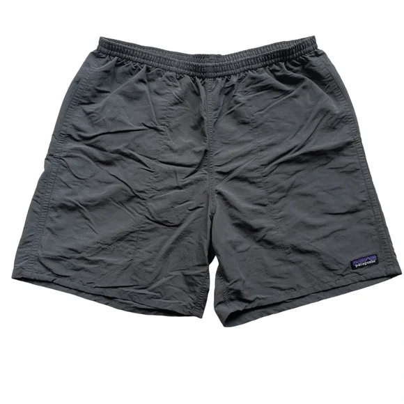 Patagonia Gray Baggies Athletic Shorts 58034 Elastic Waist Lined Tie Sz L - Picture 1 of 13
